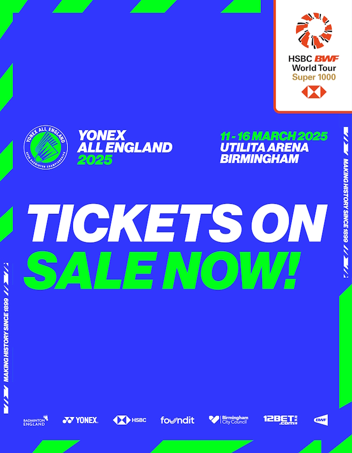 Tickets On Sale | Yonex All England 2024